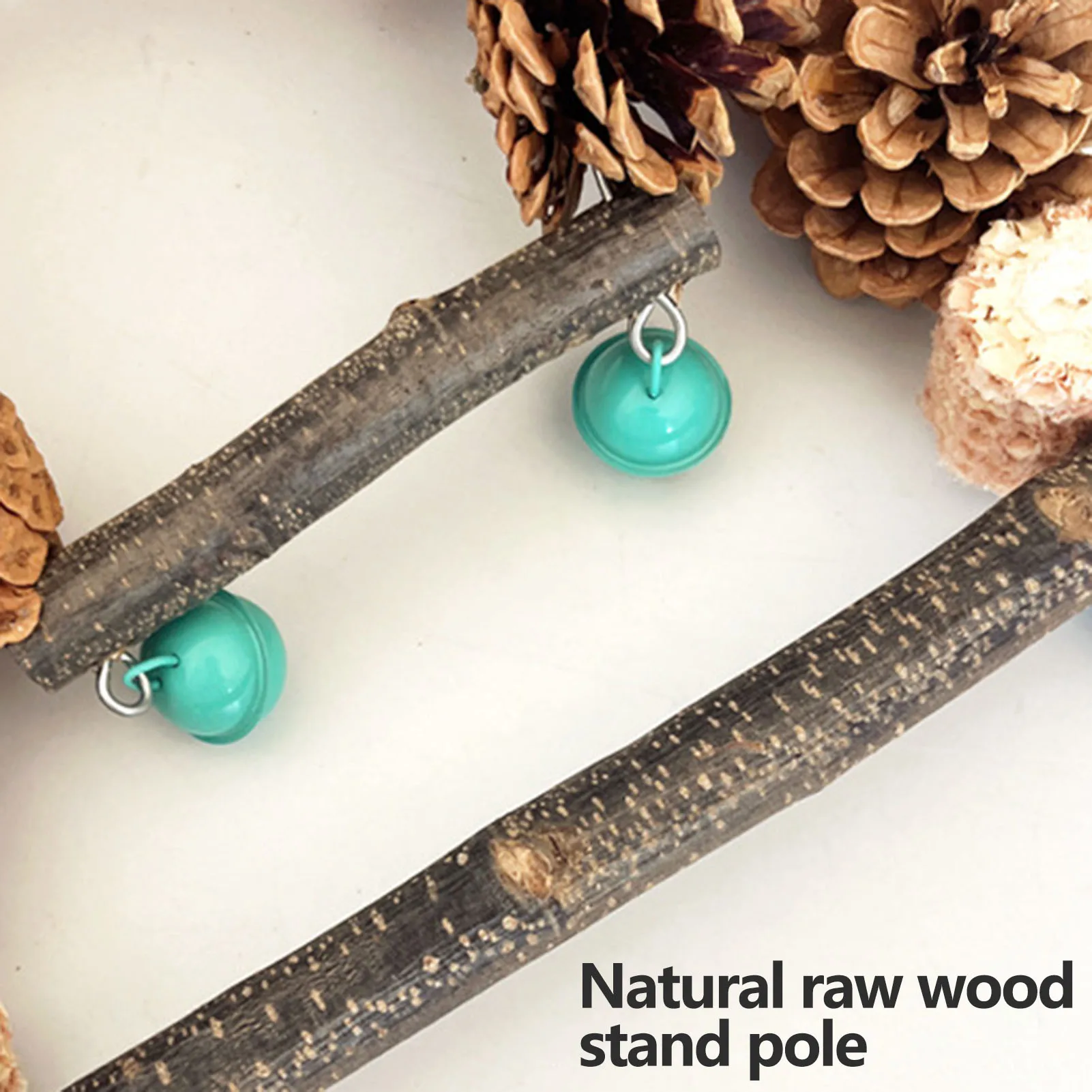 Portable Wood Parrot Perch Toy Bird Beak Exercise & Mental Stimulation Toys Suitable for Conures Finches Budgies