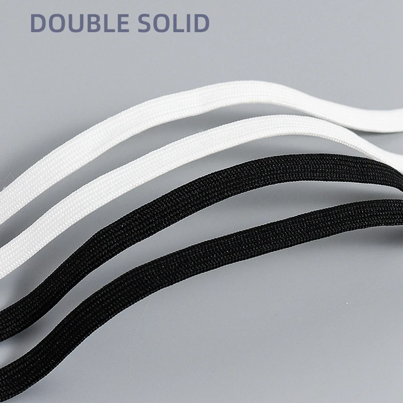 Flat Double Layer Shoelaces Classic Black White AF1 Shoe Laces Solid Sports Shoelace Casual Unisex Shoe Strings Shoe Accessories