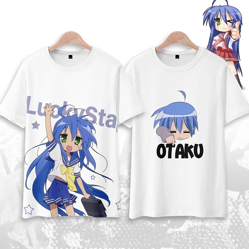 Popular Anime Lucky Star Cosplay T-Shirts 2025 3D Izumi Konata Print Kid Cartoon Tees Summer Men Women Harajuku Short Sleeve Top