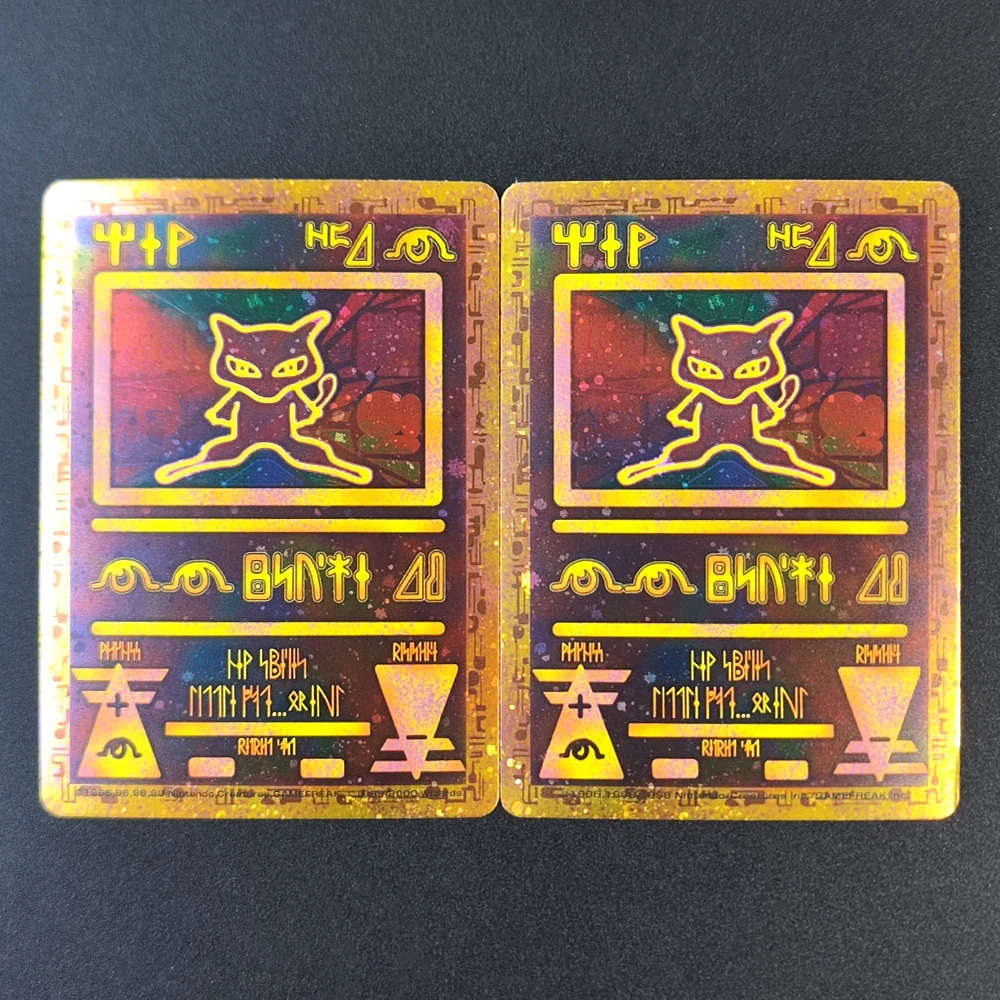 Tarjetas de colección japonesas de Pokémon 1999, promoción antigua MEW II, tarjeta única hecha a sí misma, juego clásico de cartas de Anime, juguetes de regalo, 2 uds.