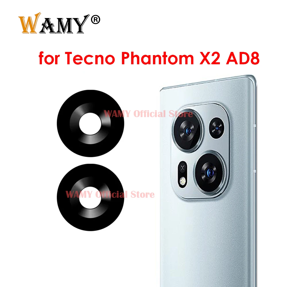 WAMY New Rear Back Camera Glass Lens Replacement For Tecno Phantom X2 AD8 With Adhesive Sticker