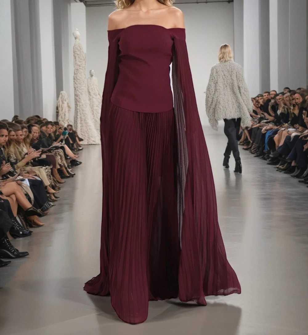 

2025 European and American style fashion suits for women, elegant and fashionable one-shoulder splicing-GZXX907