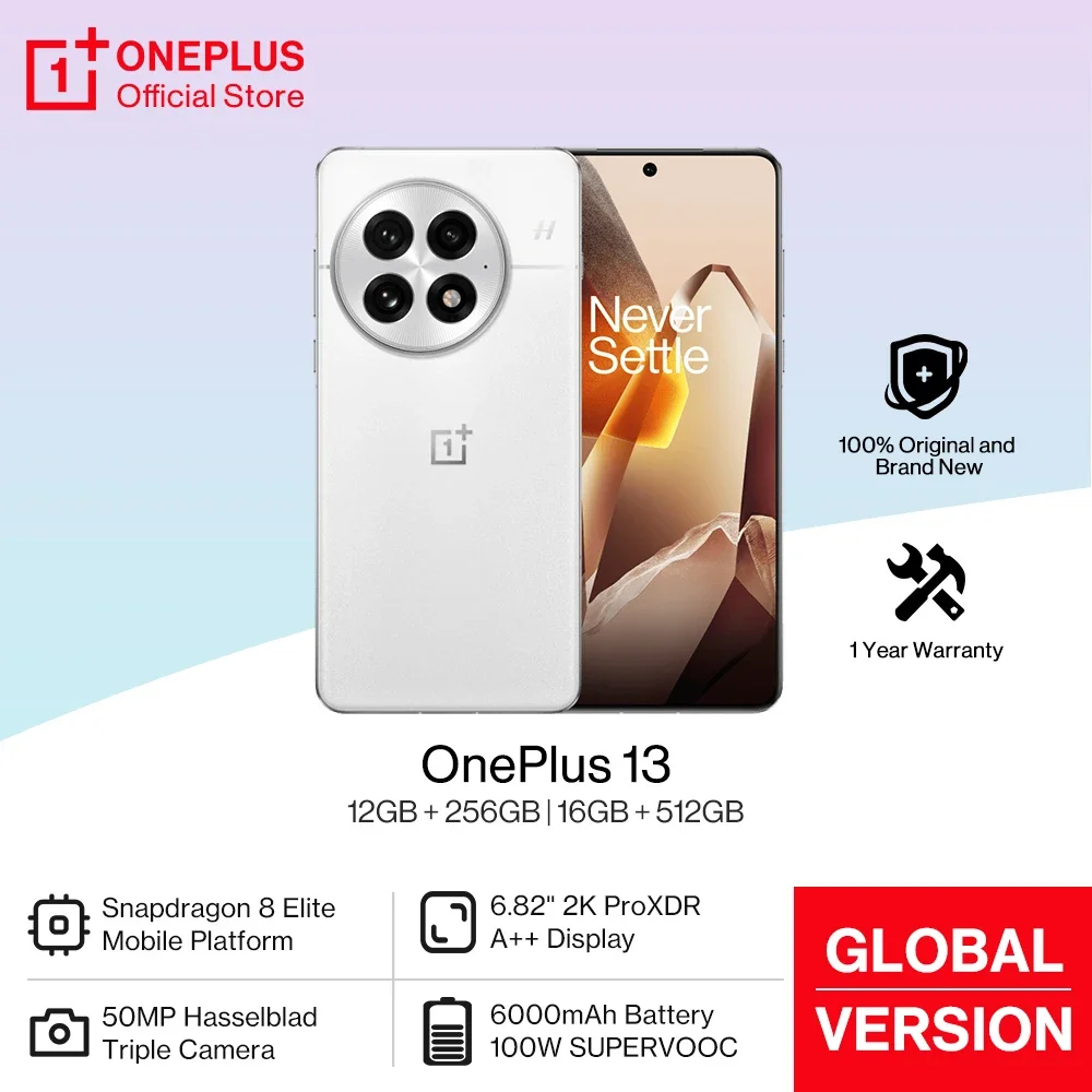 Новинка 2023 года, OnePlus 13, глобальная версия, смартфон с искусственным интеллектом, Snapdragon 8 Elite, 6000 мАч, аккумулятор, 50 Вт, AIRVOOC, беспроводная зарядка, NFC Новинка 2023 года, OnePlus 13, глобальная версия, смартфон с искусственным интеллектом, Snapdragon 8 Elite, 6000 мАч, аккумулятор, 50 Вт, AIRVOOC, беспроводная зарядка, NFC