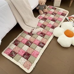 Pastoral Style Patchwork All Season Seat Cushion Anti-Slip Thicken Tatami Mats Household Dining Chair Comfortable Cushion