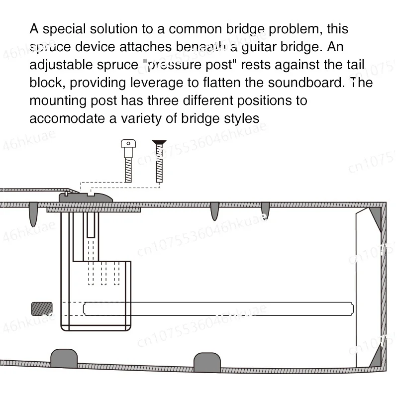 Professional Guitar Bridge Doctor Tool - Soundboard Volume Booster for Musical Instrument Making & Repair view 3