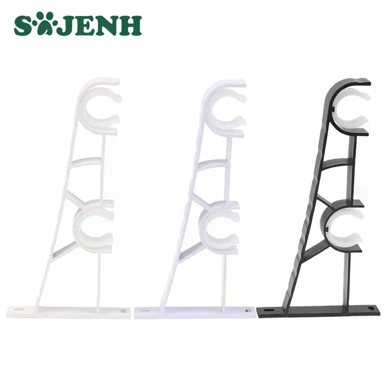 1pcs Curtain Rod Fixer Double Bracket Curtain Rod Bracket Hook Metal Household Curtain Rod Hanger Hardware Furniture