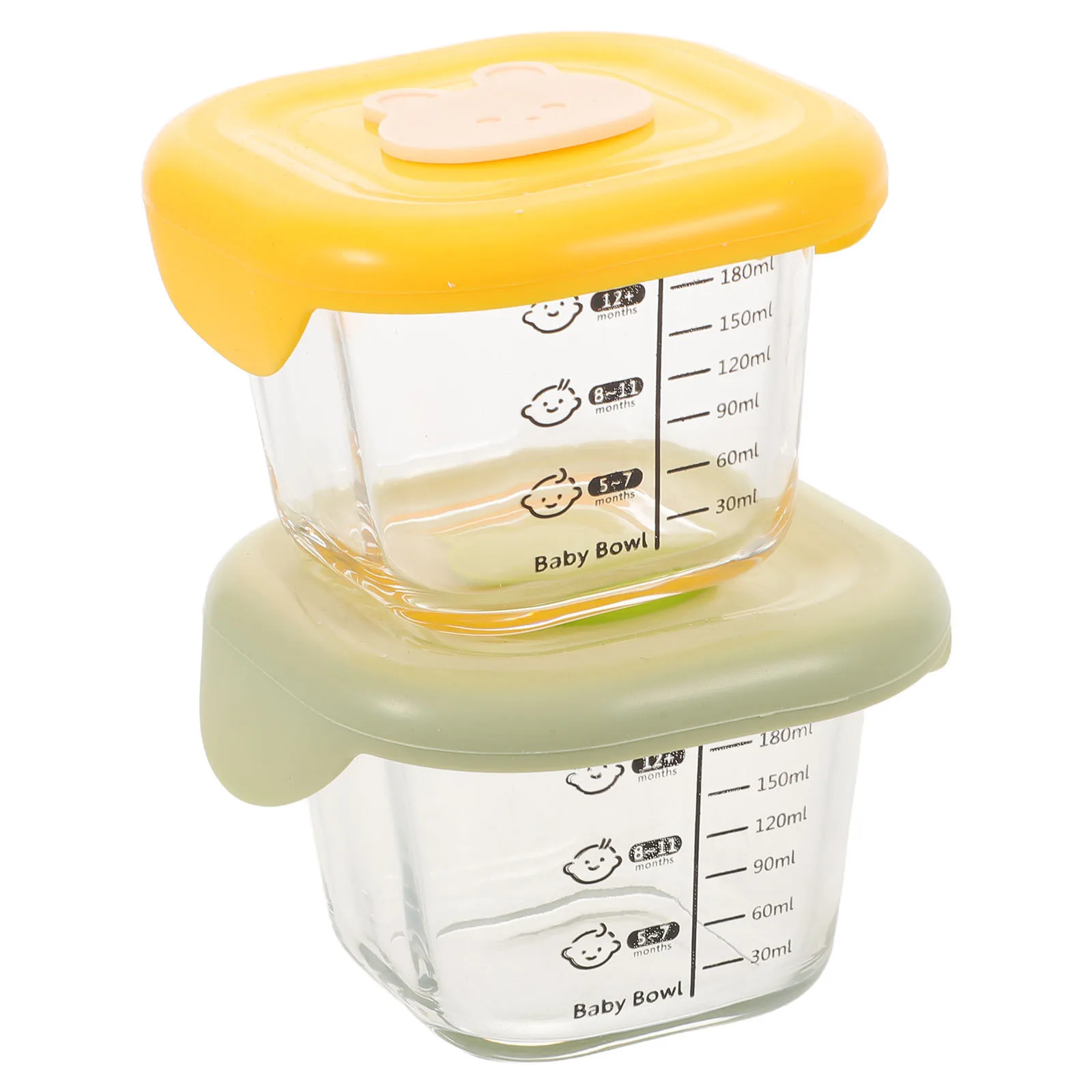 

2pcs Baby Food Storage Containers 230Ml Reusable Plastic Jars Leak Proof Lids For Toddler Snacks Purees Freezer Safe Portable