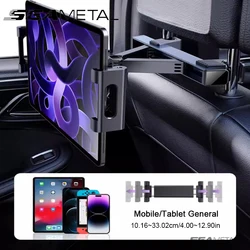 SEAMETAL Car Mounts Holder Interior Seat Back Ipad Holder Phone Support For 4-12.9Inch Car Bracket Auto Cellphone Stand Accessor