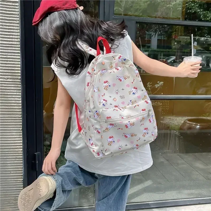  Hello Kitty Backpack for Women College Student Girl Kawaii Luxury Designer School Bag