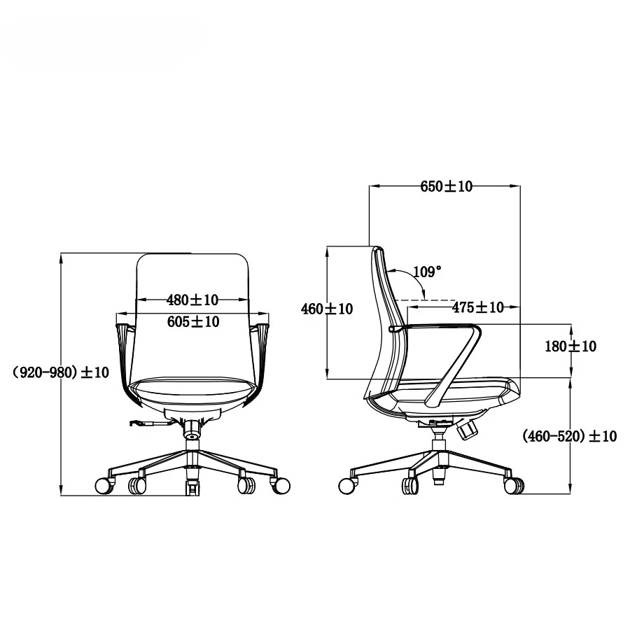 

Luxury High Density Molded Foam Boss Brown Leather Ergonomic Revolving Recliner Swivel Office Chair Contemporary Design Style
