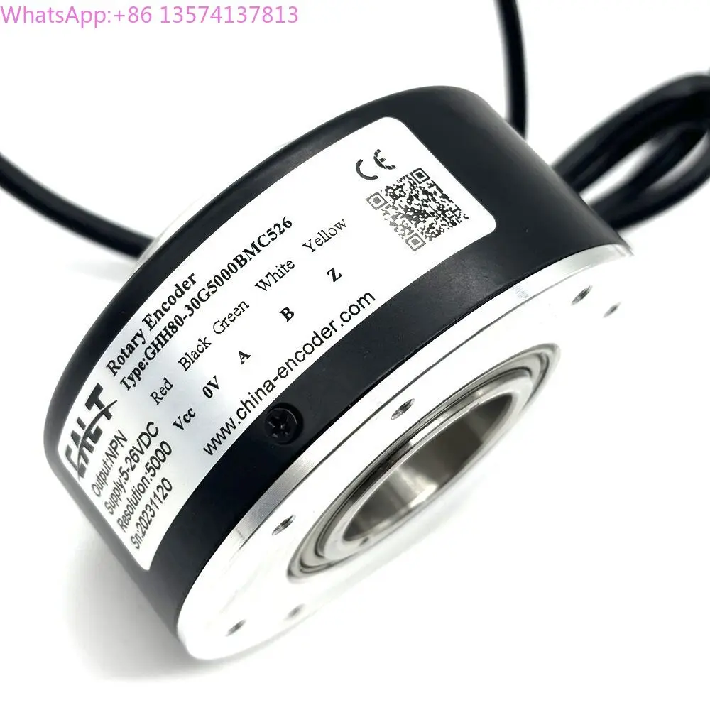 

GHH80-30G5000BMC526 Incremental Encoder 5000ppr 30mm Hollow Shaft for Elevator Lift Outer 80mm