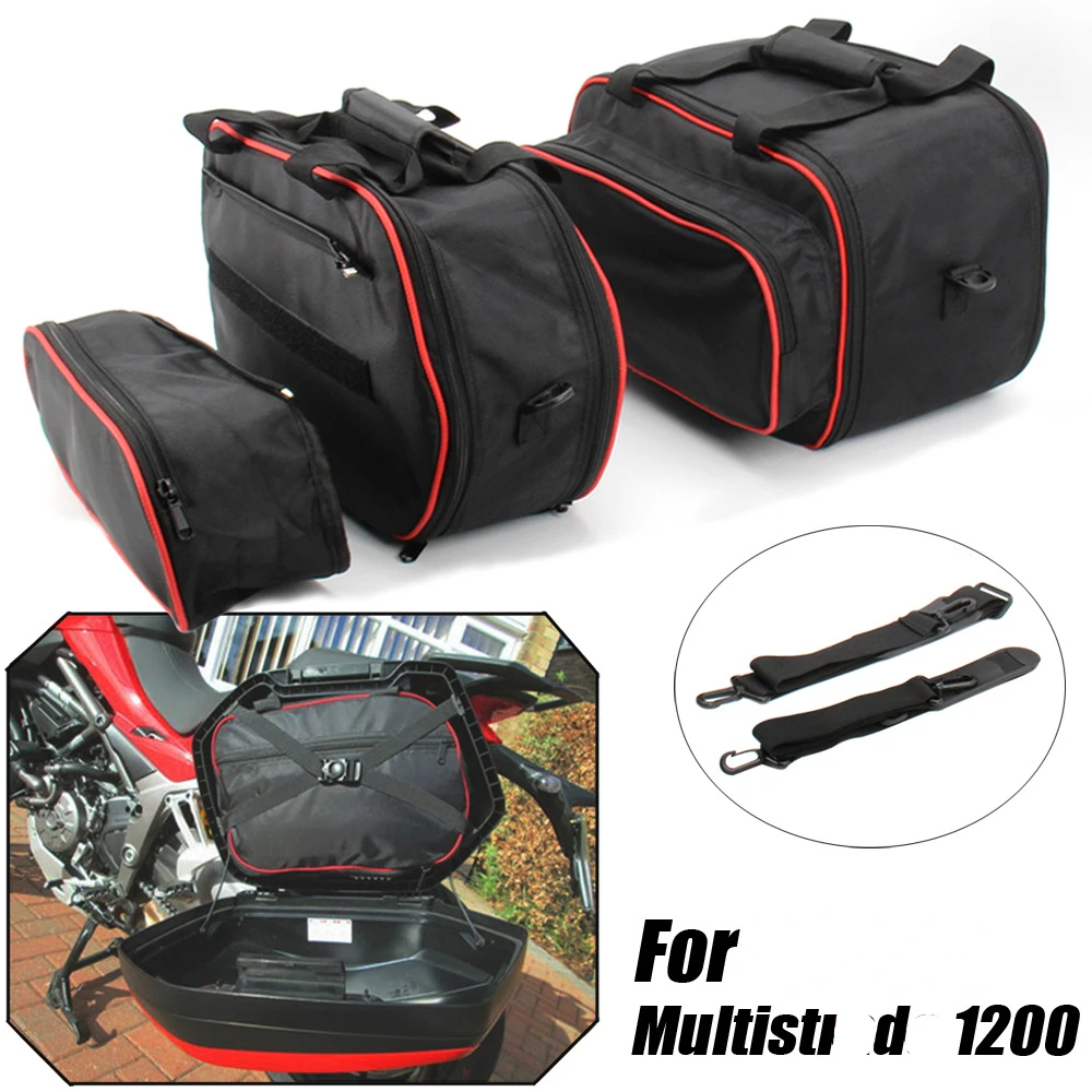 Luggage bag suitable for D*cati M*ltistr*da 1200 motorcycle storage bag side luggage inner pocket liner