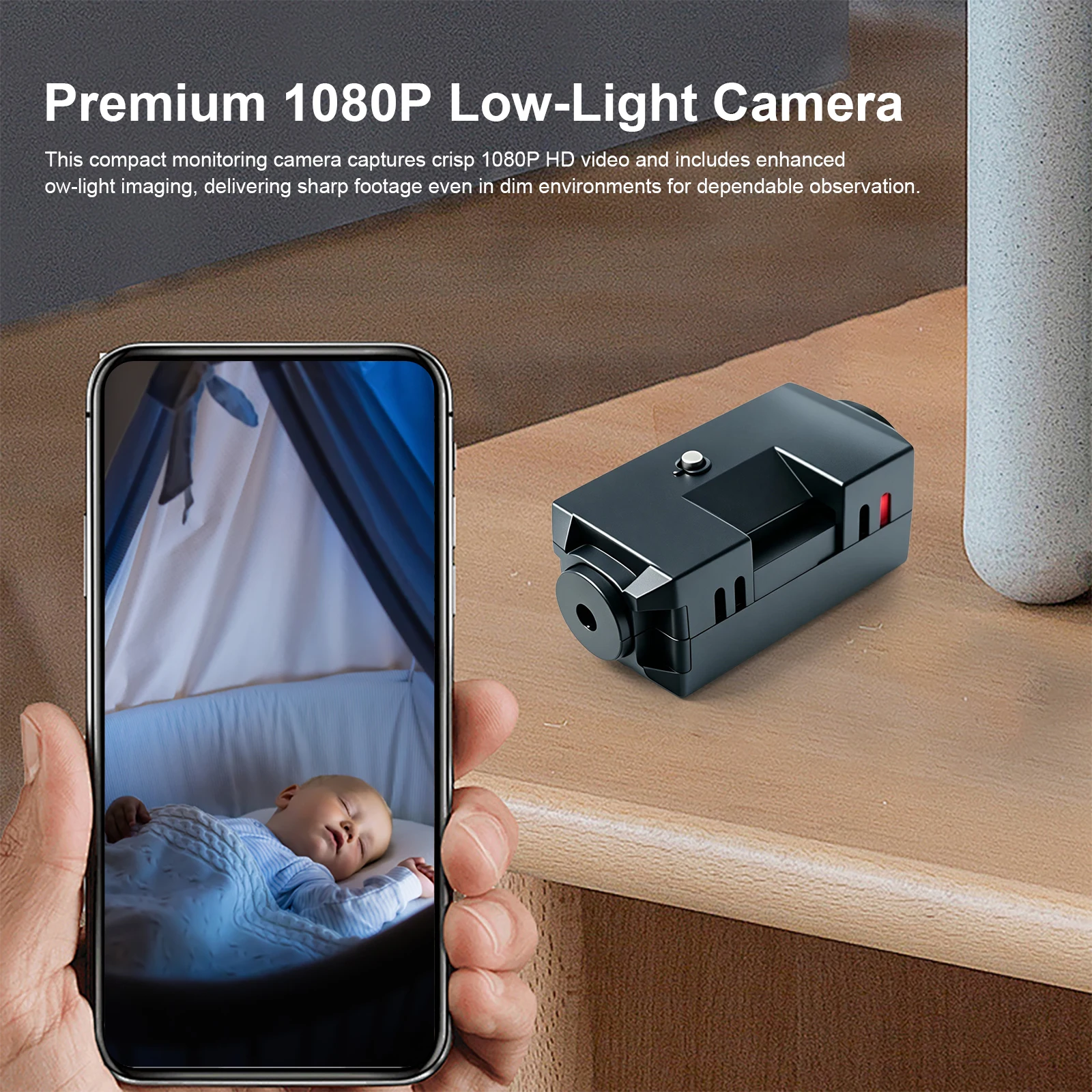 Mini 1080P HD Camera WiFi Night Vision Motion Detection Remote View Memory Card Indoor Outdoor Use