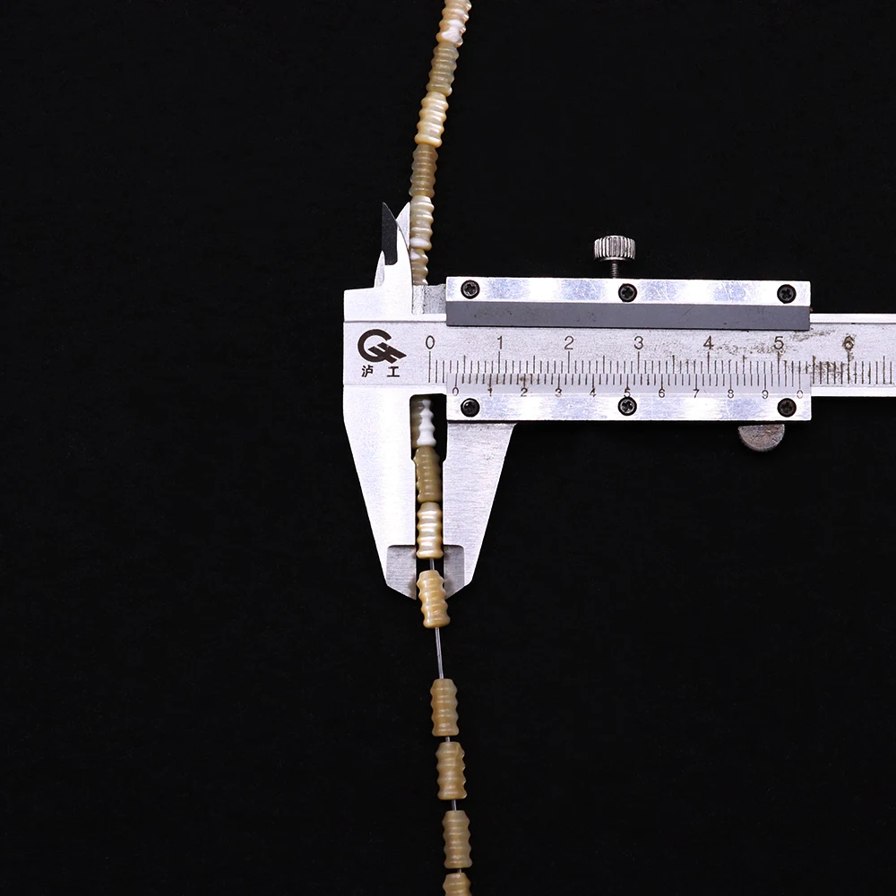 من المألوف قذيفة مياه البحر الطبيعية مصقول الخيوط ثقب مستقيم أنبوب دائري Trochus الخرز DIY المواد مجوهرات اكسسوارات #6