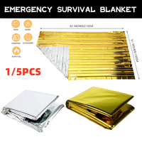 Outdoor Emergency Gold-Sliver Survival Blanket Waterproof First Aid Rescue Curtain Foil Thermal Military Blanket130X210Cm