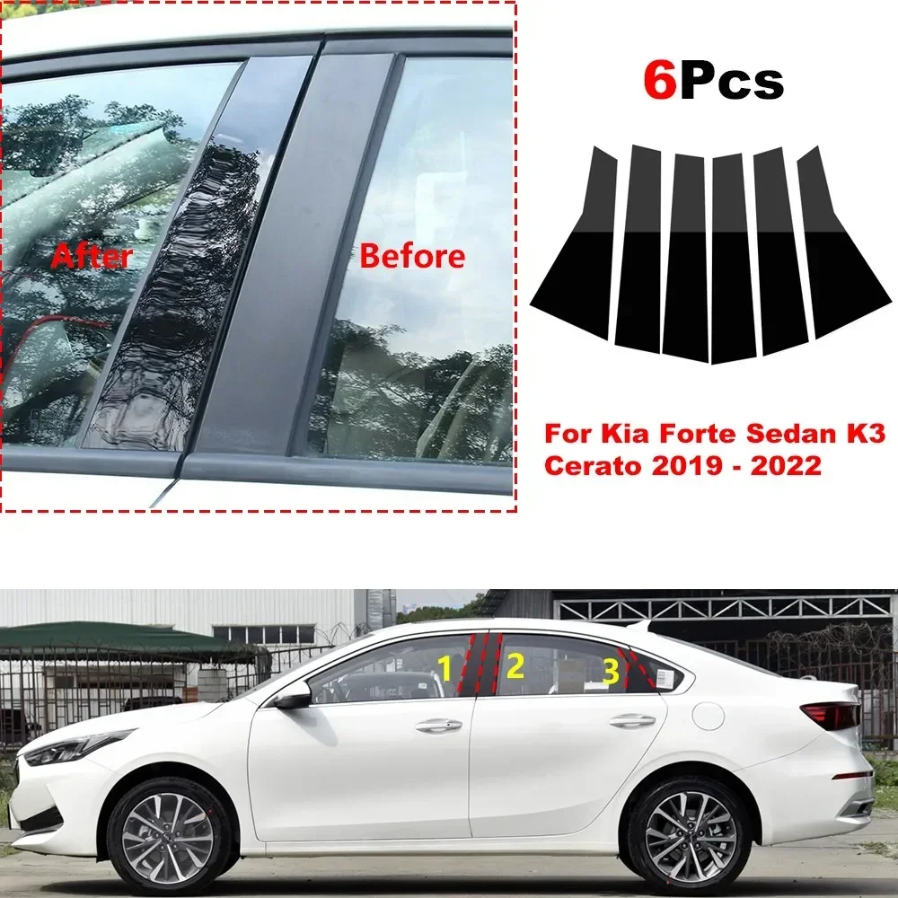 

Car Window Posts Door Pillar Cover Trim Decorative Panel for Kia Forte Sedan K3 Cerato 2019 2020 2021 2022 Exterior Accessories