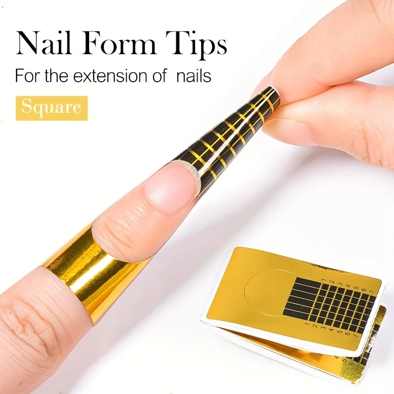 Nail Art Form French Acrylic UV Nail Gel Tips Extension Forms Guide Stickers Nail Building Gel Curl Forms Mold Manicure