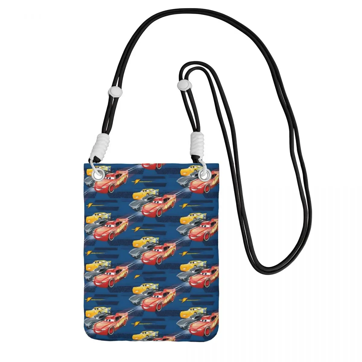 

Custom Lightning McQueen Carry A Mobile Phone Bag Diagonally Men Women Cars Shoulder Crossbody Bag Adjustable Length Shopping