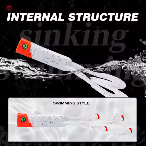 Hunthouse Twin Tail Trailer Soft Fishing Lure Silicone Spinning 145/175mm 21.7/36.7g PVC For Pike Barsch Zander Fish Accessories - Image 3
