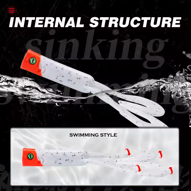 Hunthouse Twin Tail Trailer Soft Fishing Lure Silicone Spinning 145/175mm 21.7/36.7g PVC For Pike Barsch Zander Fish Accessories - Image 3