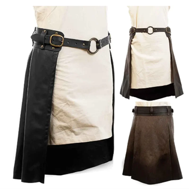 

Medieval Gothic Shield Maiden Battle Skirt Dark Assassin Belt Tasset Women Men Steampunk Vampire Cosplay Costume For Berserker