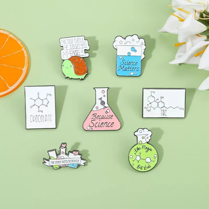 I'm Very Into Science Enamel Pins Custom Molecular Brooches Like Magic But Real Badges Lapel Jewelry Gifts for Friends Wholesale