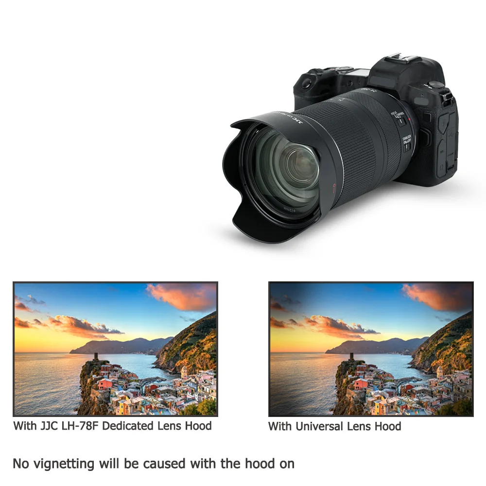 JJC عكسها عدسة هود عدسة الظل لكانون RF 24-240 مللي f4-6.3 هو USM عدسة على EOS R6 R5 RP R Ra C70 كاميرا استبدال EW-78F هود