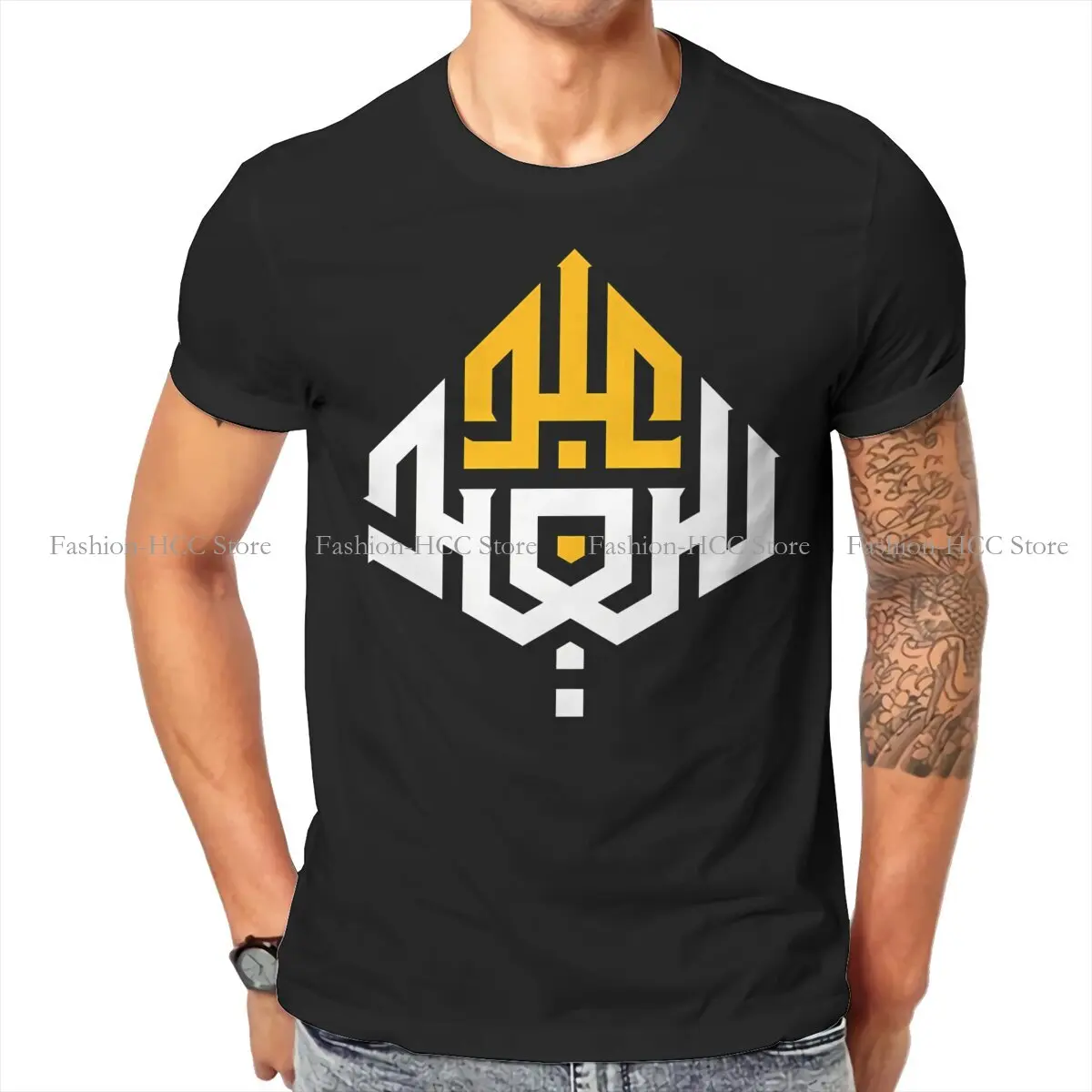 Newest TShirts Eid Mubarak Arabic Muslim Men Harajuku Fabric Tops T Shirt