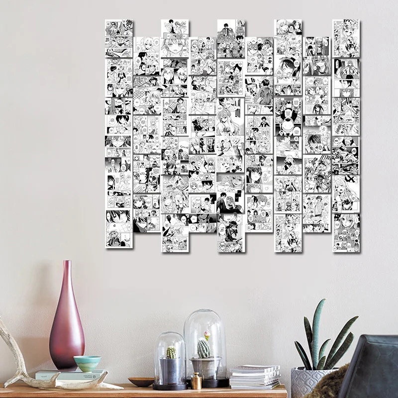 50Pcs Japanese Manga Campus Love Animation for Wall Collage Kit Chic Prints Room Decor for ACG Culture Wall Art Anime Postcard