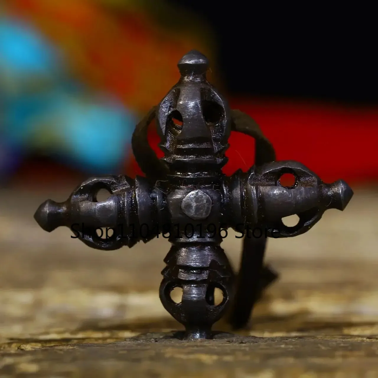 Tiantie Cinnabar Five Shares Cross Dorje Vajra Phurpa pendant Amulet Town House