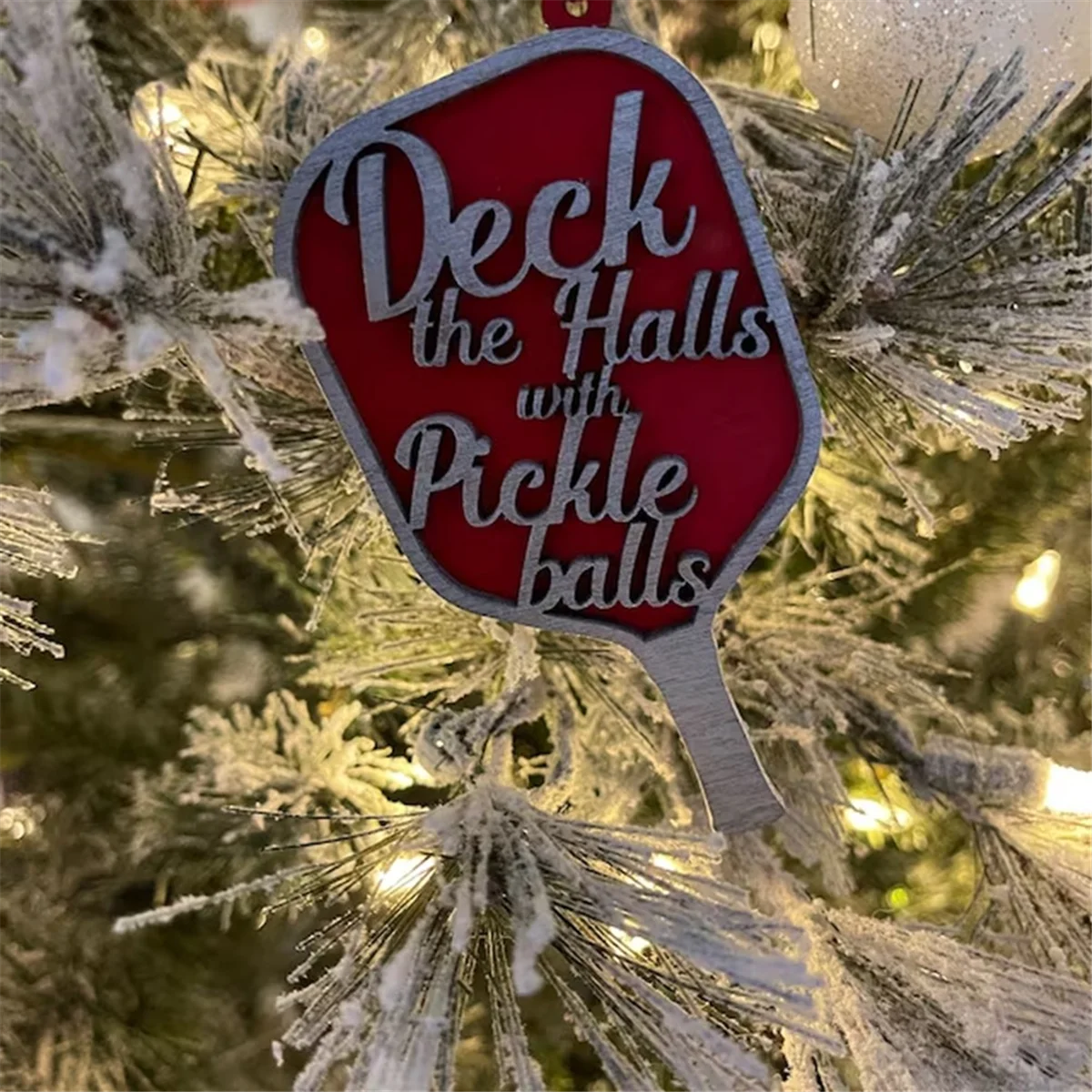 Deck the Halls with Pickleballs Ornament for Christmas, Perfect Gift for Pickleball Lovers, Special and Unique