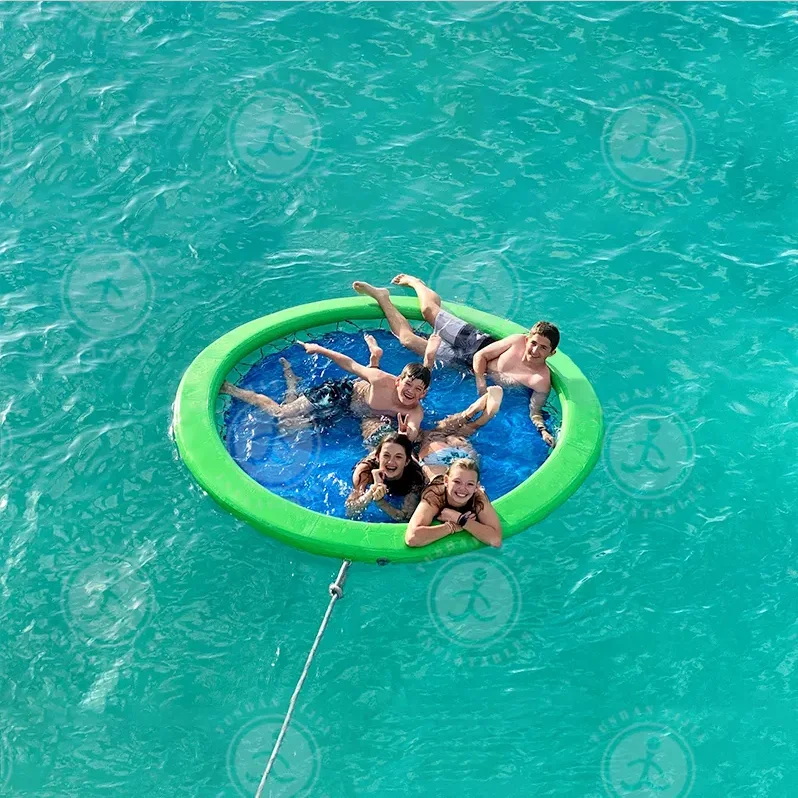 Inflatable Water Hammock With Inflatable Rafts 10ft Circular Hammock With Mesh Center Best Rated Floating Water Play