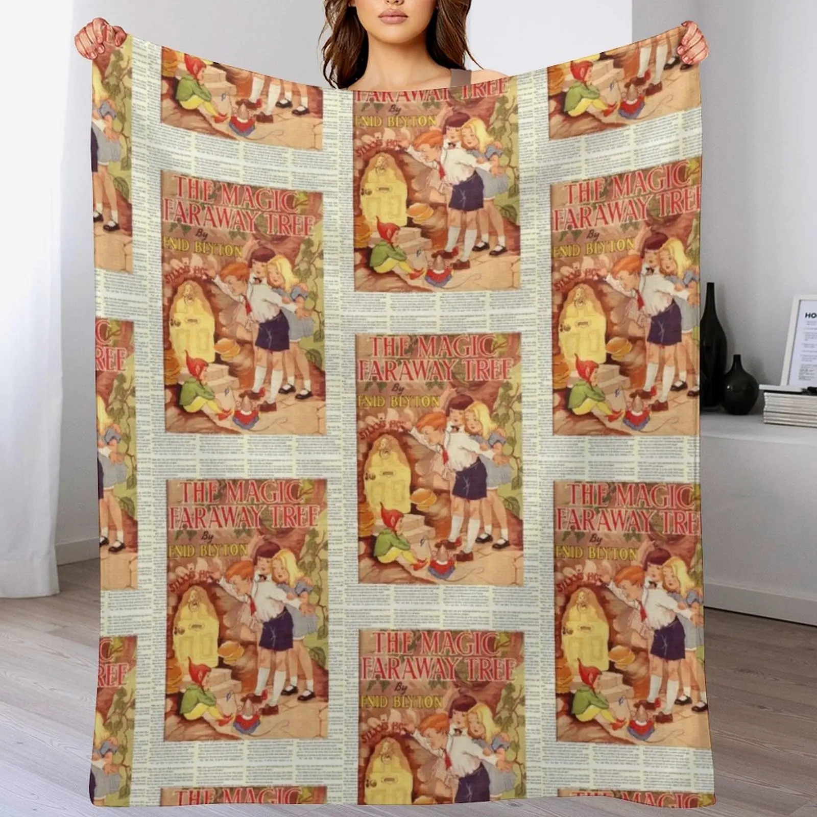 

The Magic Faraway Tree Book Cover Throw Blanket Cozy Light Blanket for Travel Camping Picnic