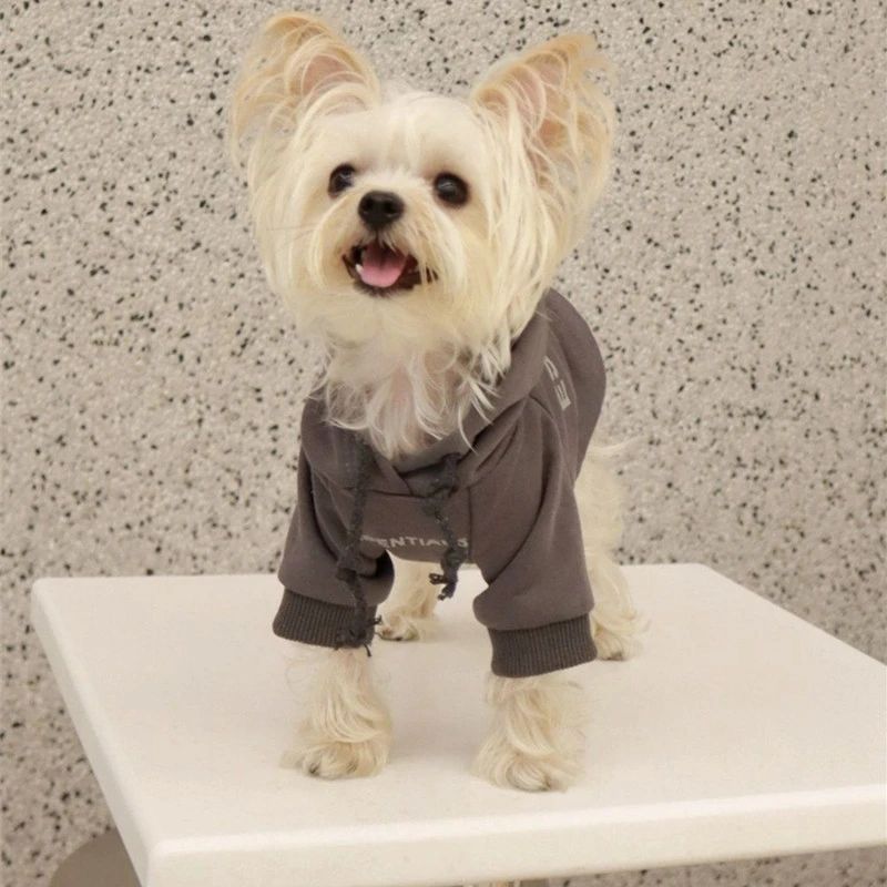 Dog Hoodies Letter Fleece Lined Fall Dog Puppy Sweatshirt Soft Warm Sweater Winter Hooded Clothes for Small Dogs Poodle Maltese