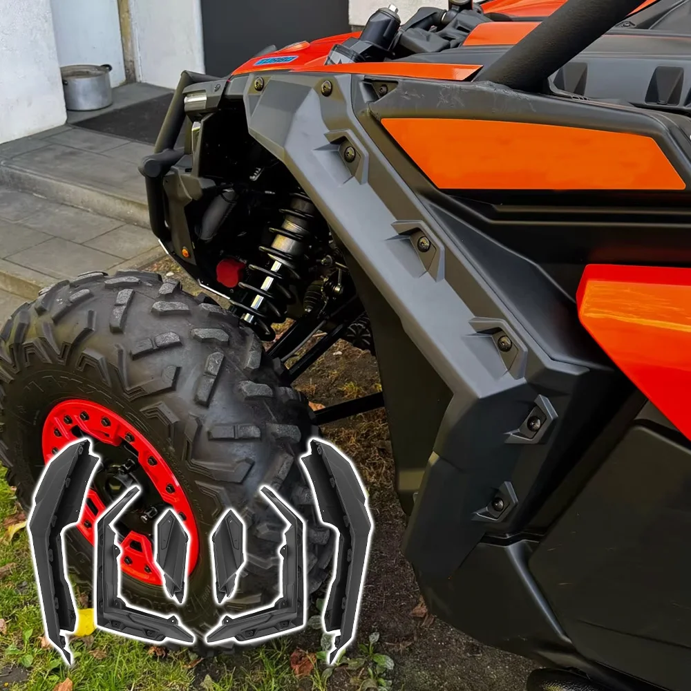 KEMIMOTO X3 UTV Front Rear Fender Flares Mud Guards #715002973 for Can am Maverick X3, Maverick X3 MAX 2/4 Doors