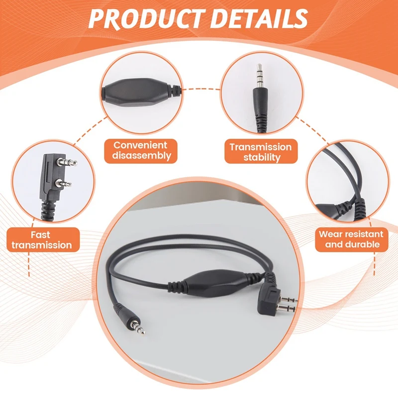 Cable de interfaz de Audio APRS-K1, accesorio para Baofeng/Kenwood/Wouxun/TYT Quansheng Android(Aprsdroid), IOS (Aprspro)
