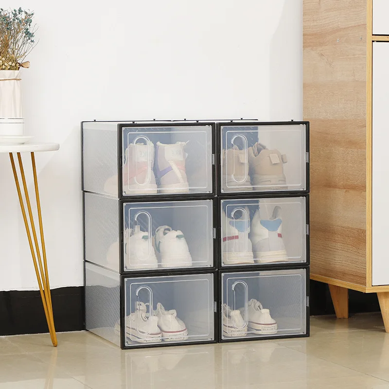 Hot Sales Foldable Shoes Storage Box Shoe CabinetStackable Dustproof Cabinet Shoe Organizers Rack Shelf