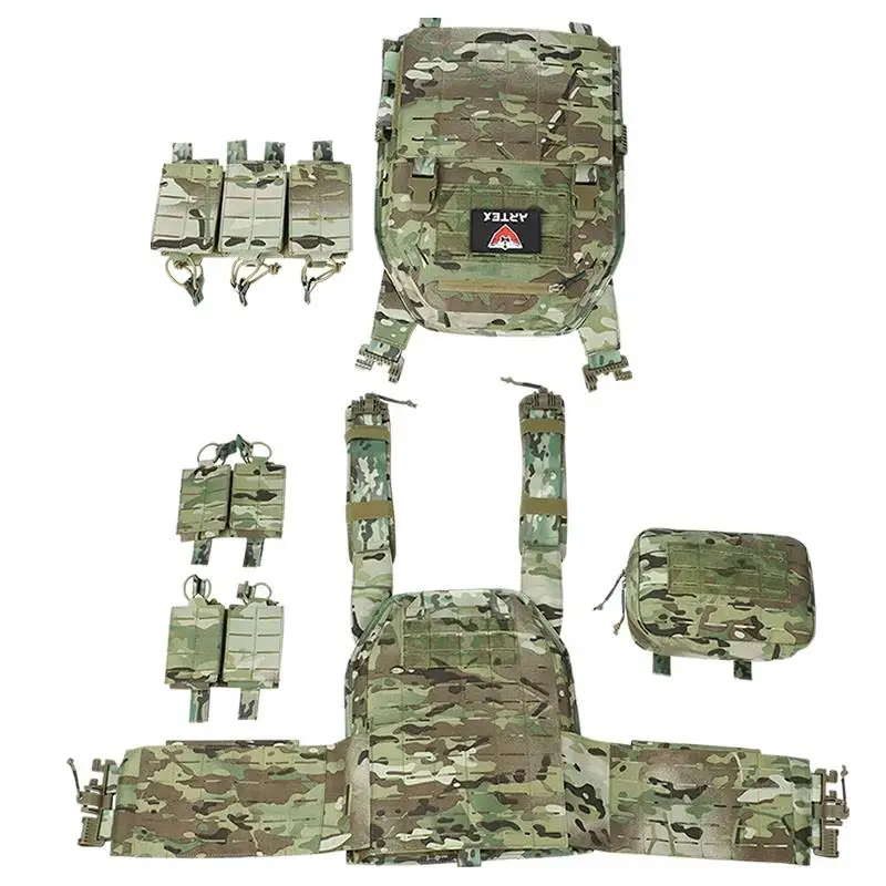 Kamizelka Ranger Green Plate Carrier Tactico z szybkozłączką Security Molle Chaleco Tactico Bandolier Laser Cut Vest