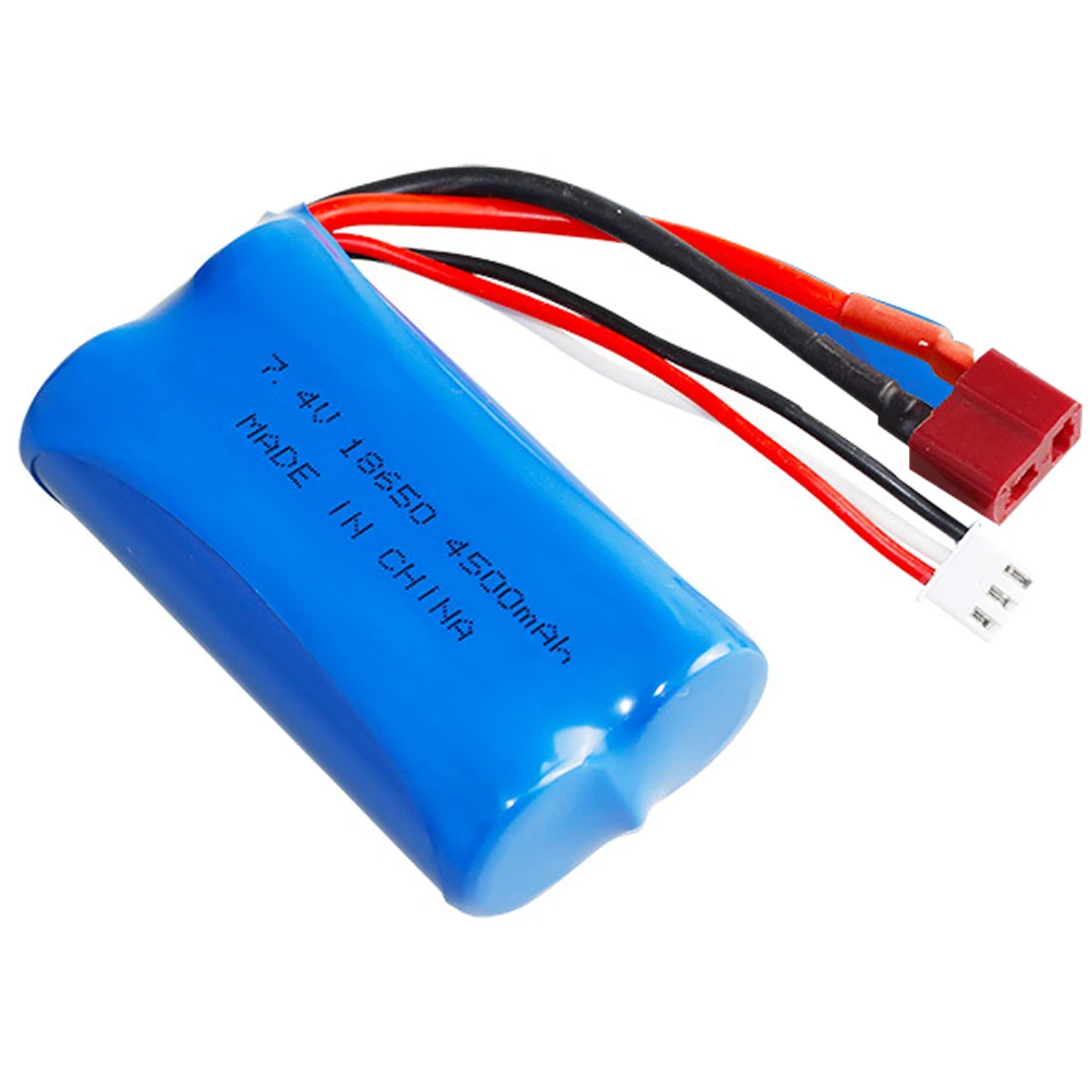 7.4V 4500mAh Lipo Battery 18650 with Charger For 9125 144001 Remote Control Rc Car Spare Parts upgrade 7.4v 4500mah Lipo Battery