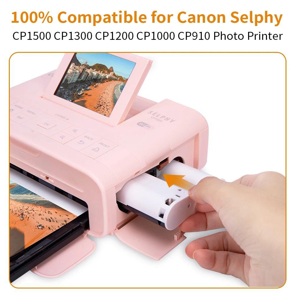 KP108IN KP36IN Compatible Canon Selphy Ink cartridge Photo Paper for Canon Photo Printer CP1500 CP1200 CP1300 CP1000 CP Paper