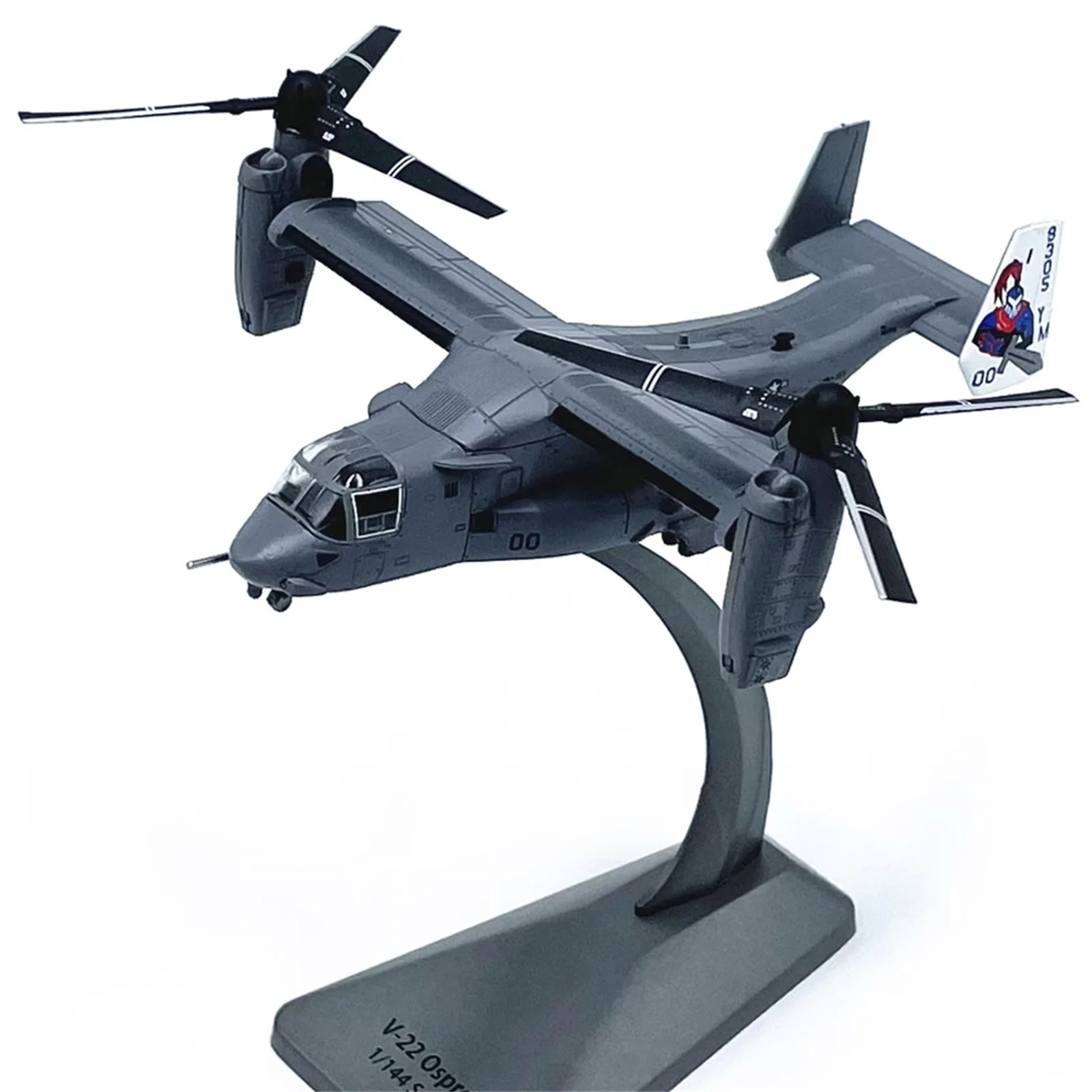

1:144 Diecast Variable Wing Bell V22 Osprey Transport Helicopter Alloy Military Aircraft Model Ornaments for Collection