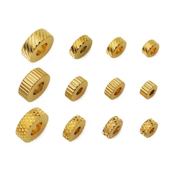 30pcs 4/5/6/8mm Stainless Steel Texture Flat Spacer Beads Disc Loose Bead for DIY Bracelet Necklace Jewelry Making Charm Finding