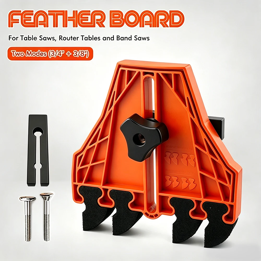 2-in-1 Feather Board Woodworking Hold Down Tool Compatible 3/8