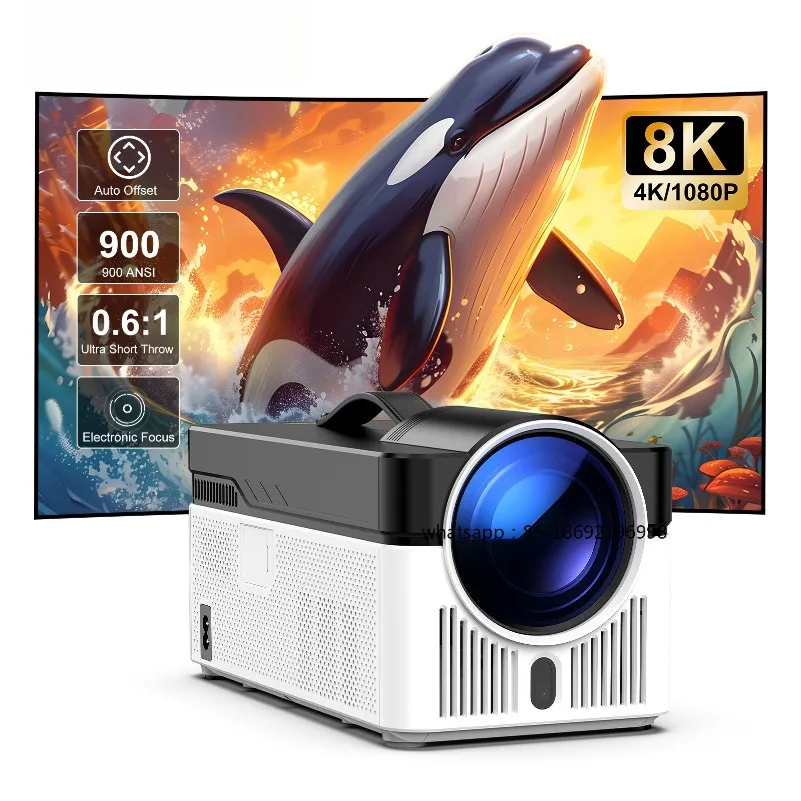 Magcubic HY450 Projector With Ultra Short Throw Auto Offset 1080P 8K Electronic Focus 900 ANSI Air Mouse Voice Assistant H726