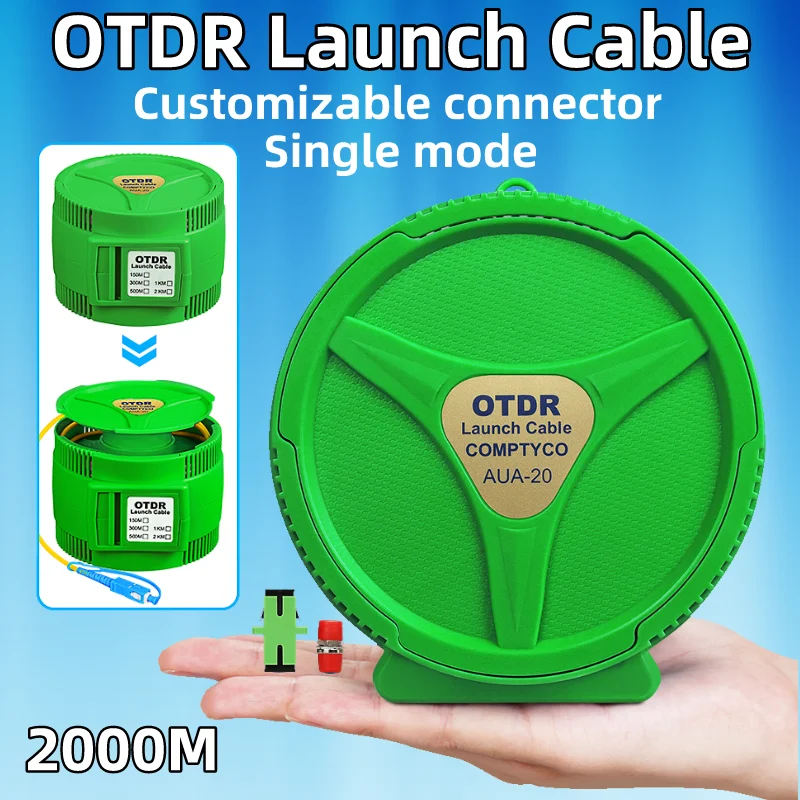 

AUA-20 Single Mode 2000M OTDR Launch Cable Fiber Optic Test Extension Cable SC/FC/ST/LC(APC/UPC) Dead Zone Eliminator Fiber Ring