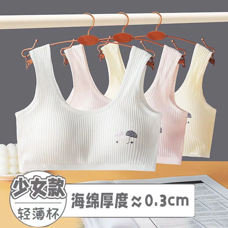 Teen Girls' Training Bra Lingerie Teenages Students Kids Bras 9-18 Year Old Junior High School Girls' Bras Adolescent Puberty