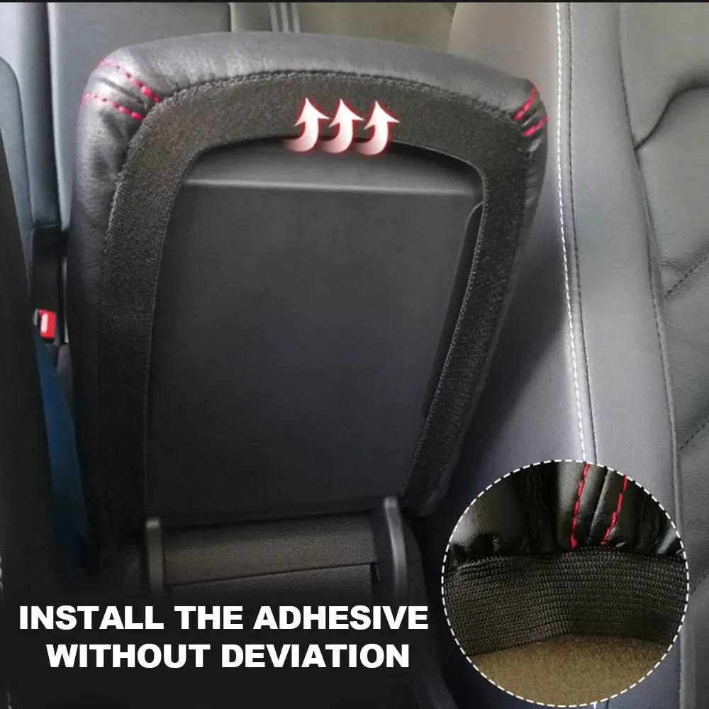 ل Volkswagen VW Tiguan mk2 2016-2020 2021 2022 مسند الذراع وحدة التحكم غطاء مراتب مضاد للماء عالي الجودة وسادة دعم صندوق مسند الذراع العلوي حصيرة بطانة تصفيف السيارة