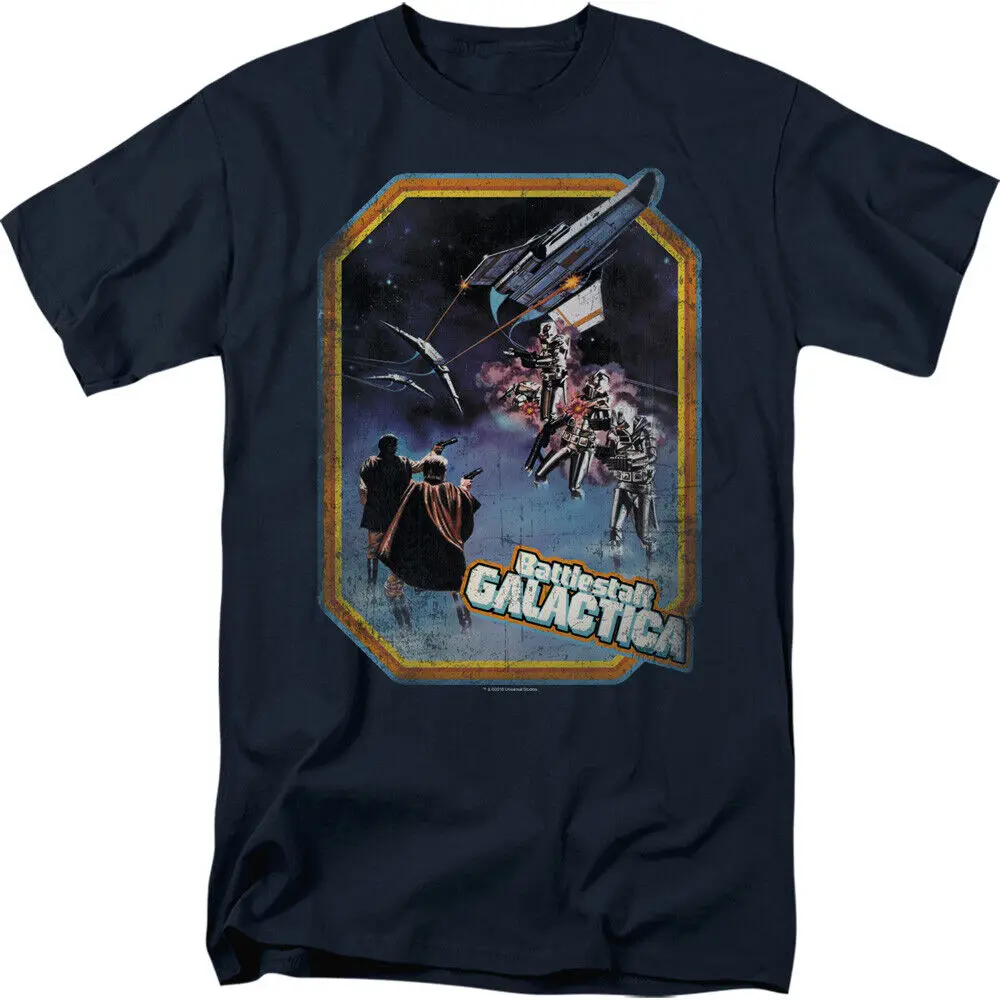 BATTLESTAR GALACTICA POSTER Licensed Adult Men's Graphic Tee Shirt Anime T-shirts For Men Clothing Women Short Sleeve Tees