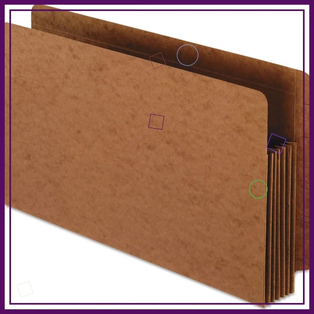 

Heavy Duty End Tab Expanding File Pocket, 5.25-Inch Expansion, Legal Size, 10-Pack, Red