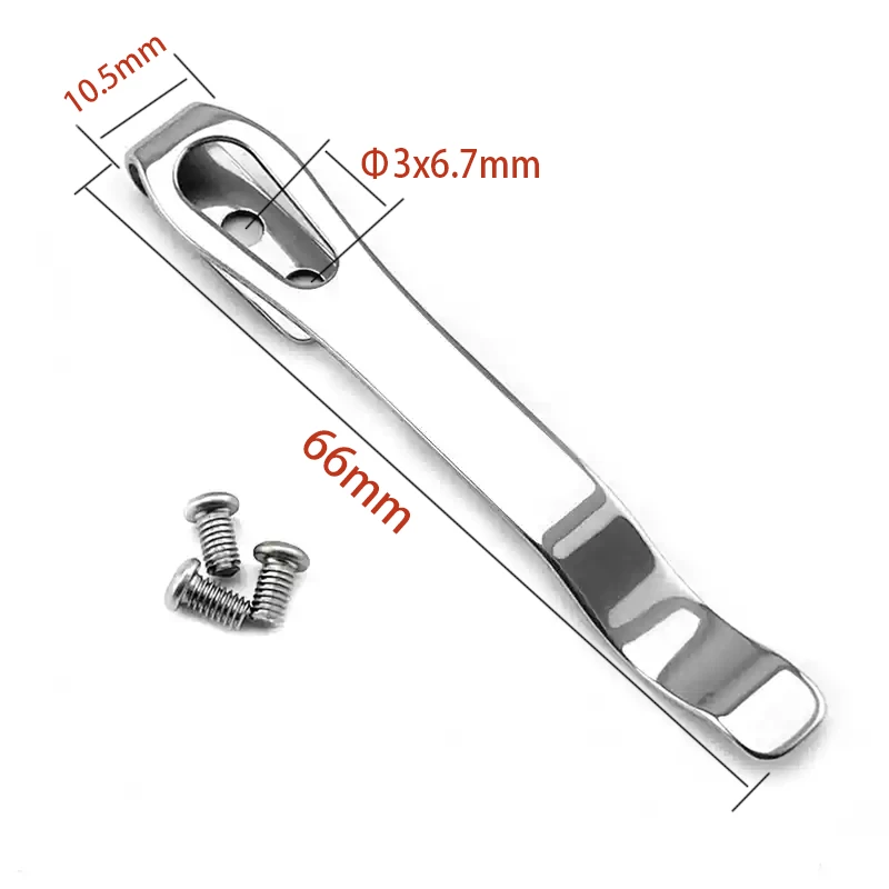 1piece Stainless Steel Back Clip for DIY Folding Pocket Knife Tool Custom Back Clip Folding Knife DIY Accessories